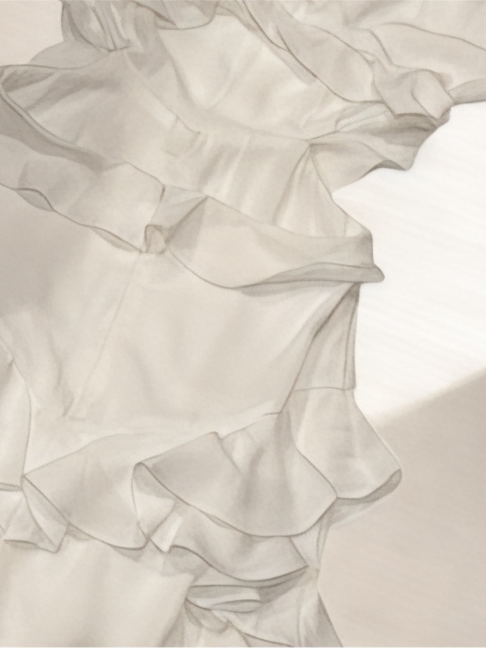 Storia White Ruffle Open-Back Mini Dress - Picture 7 of 10